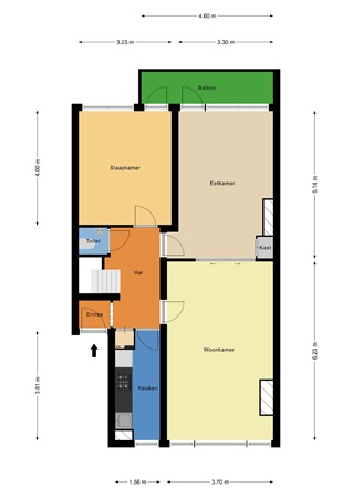 Floorplan - Schieweg 86c, 3038 BA Rotterdam